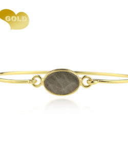 Gold-Mini-Gem-Bracelet-(Armband)-GRAU